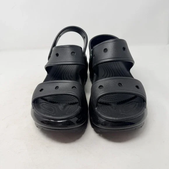 Crocs Mega Crush Black Platform Lug Sole Sandals Size 10 Chunky Streetwear Bold - Picture 9 of 9